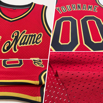 Custom Maroon Navy-White Authentic Throwback Basketball Jersey