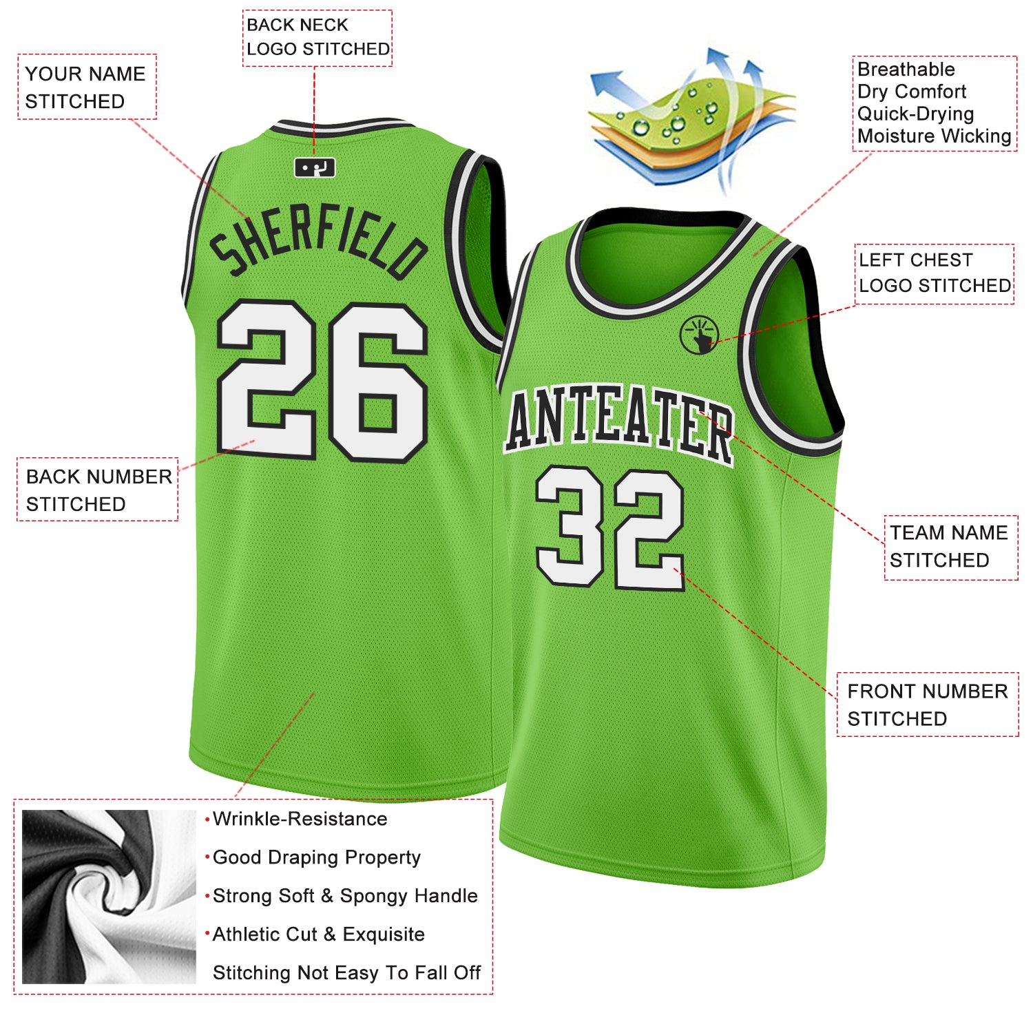 Custom Green Basketball Jersey  Custom basketball, Basketball