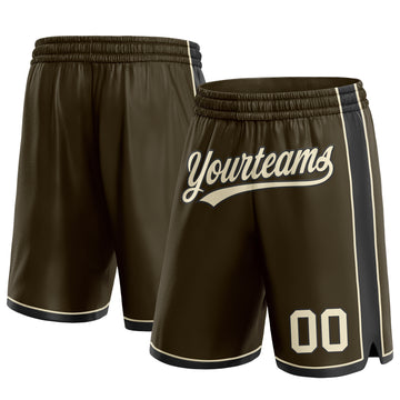 Custom Olive Cream-Black Authentic Salute To Service Basketball Shorts