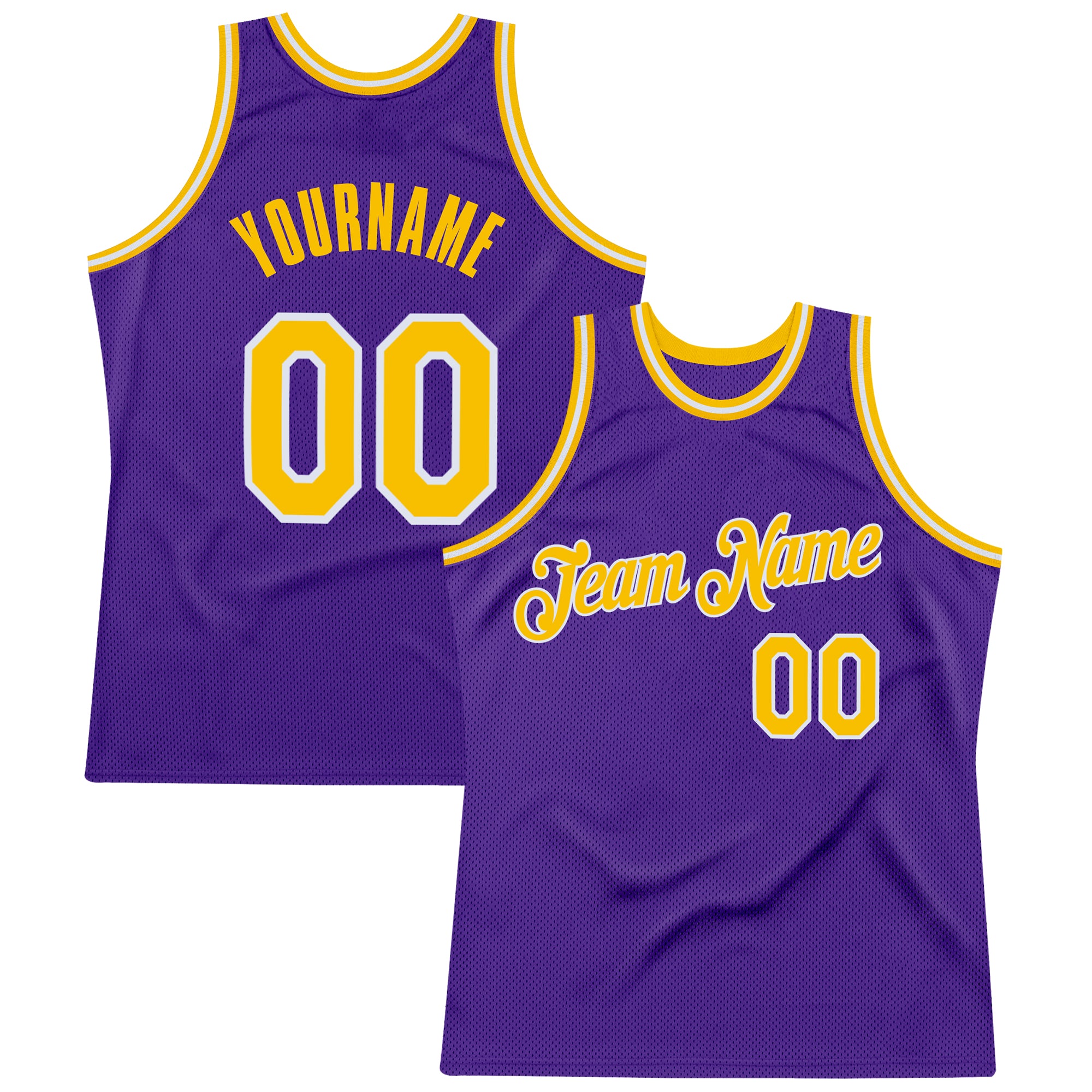 Custom Gold Purple Round Neck Suit Basketball Jersey – FiitgCustom