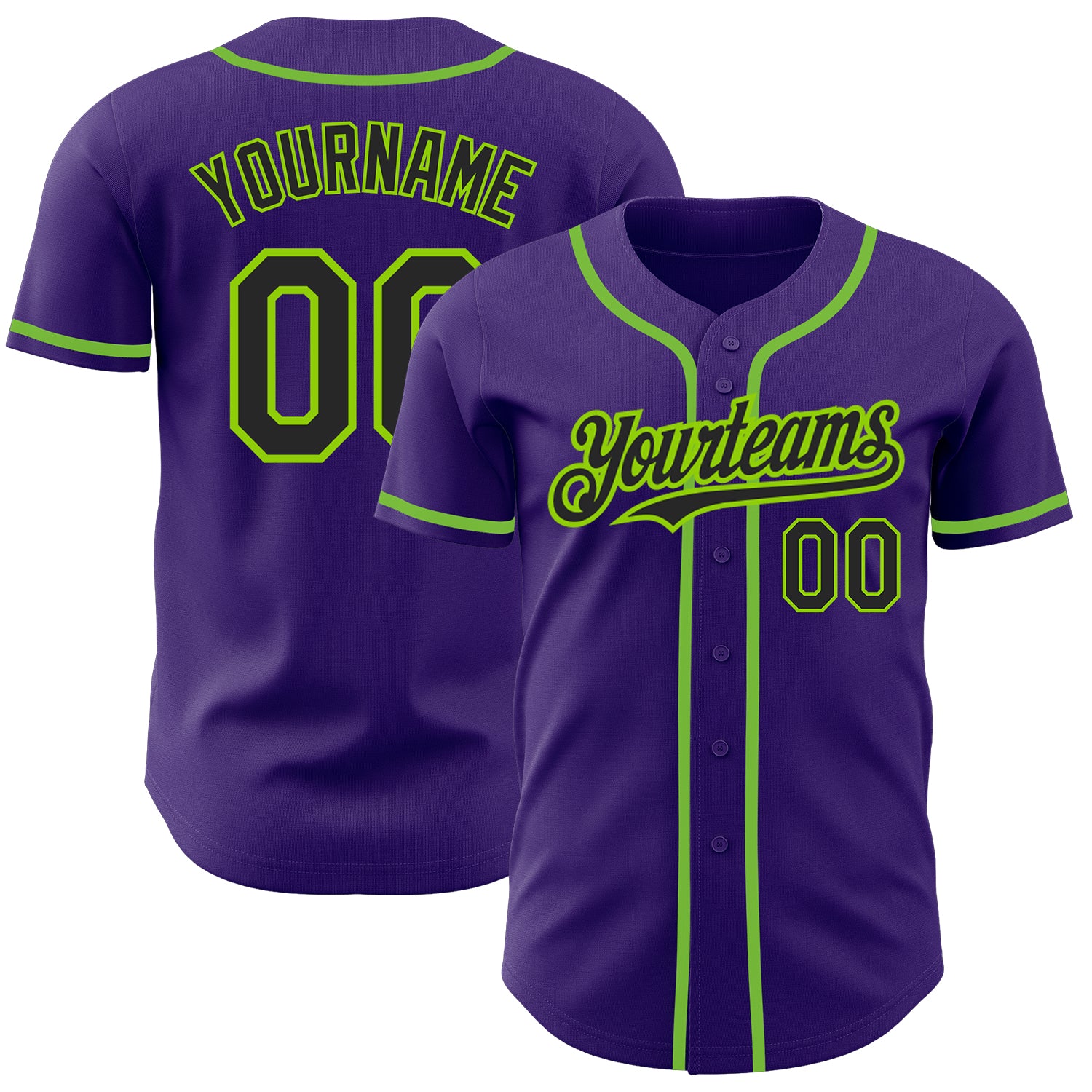 Cheap Custom Thunder Blue Purple-Yellow Authentic Baseball Jersey