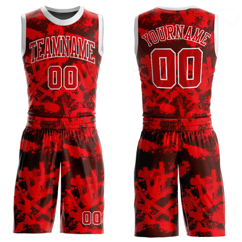 Custom Blue Black-White Round Neck Sublimation Basketball Suit Jersey  Discount