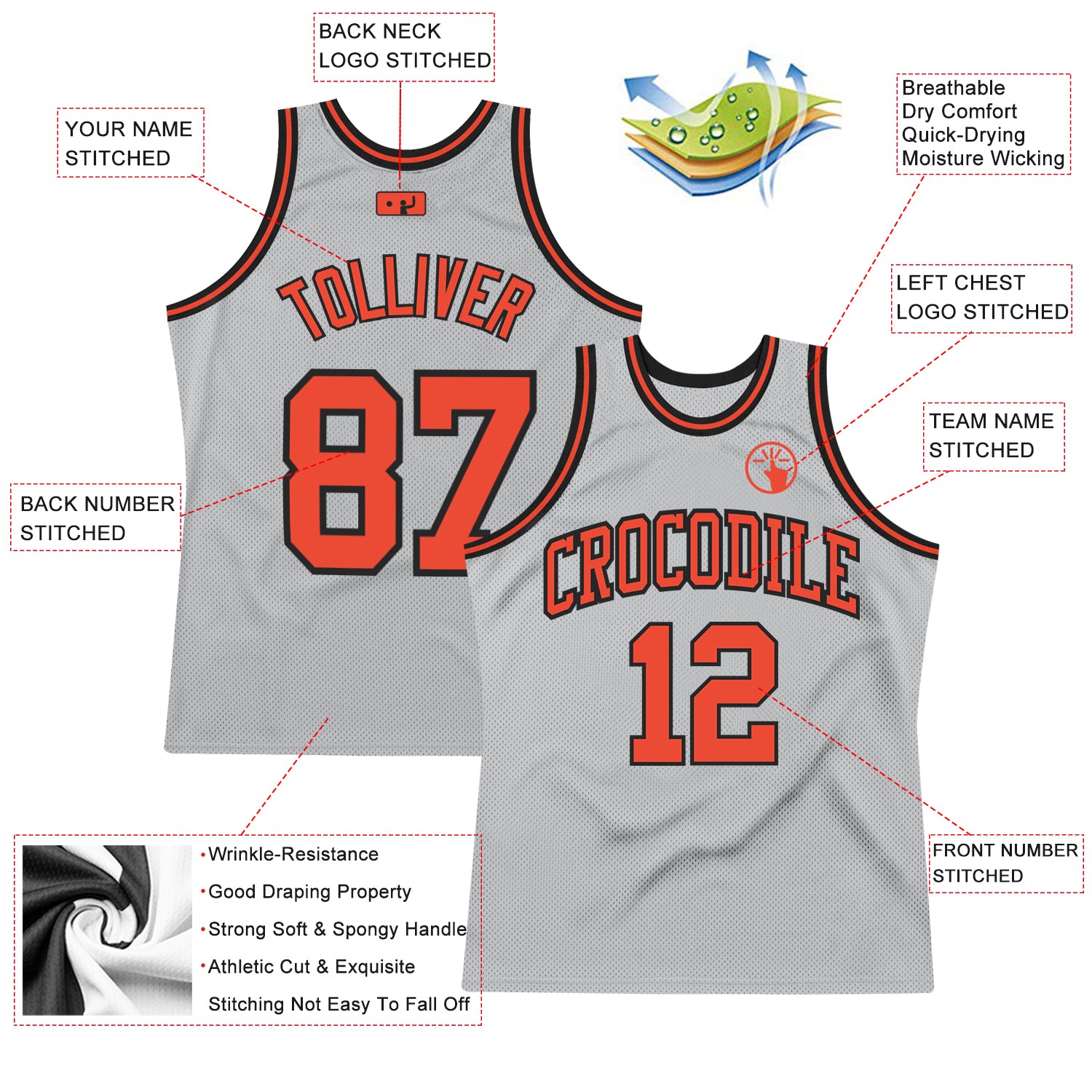 HOT] New Custom Ohio State Buckeyes Jersey Basketball Gray