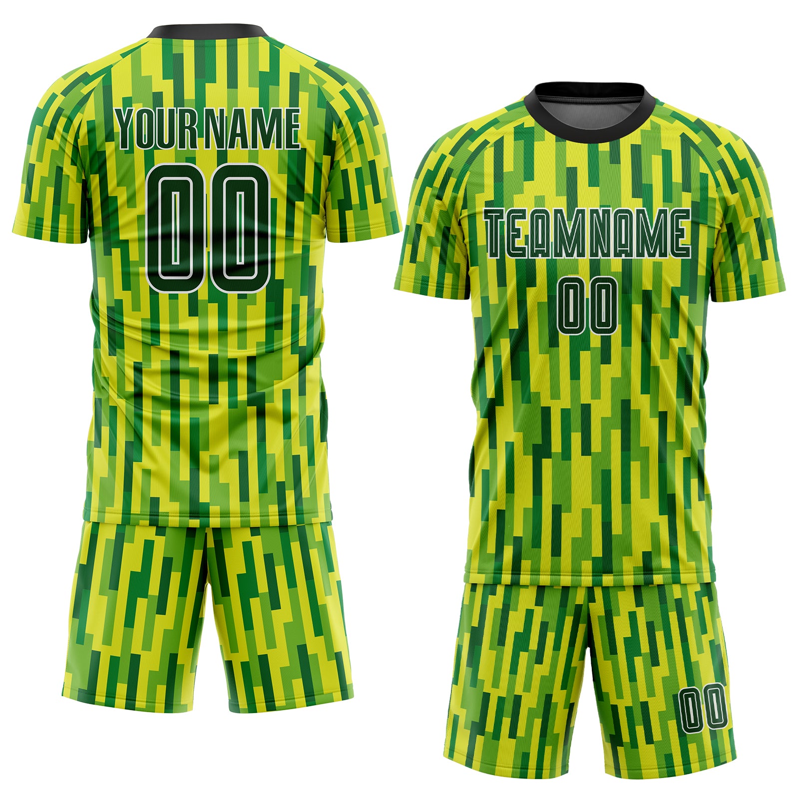 Cheap Custom Gold Green Sublimation Fade Fashion Soccer Uniform Jersey Free  Shipping – CustomJerseysPro