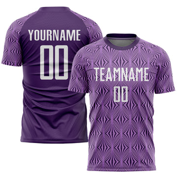 Custom Purple White Sublimation Soccer Uniform Jersey