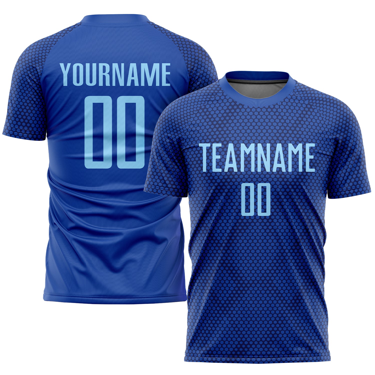 Blue soccer best sale jersey