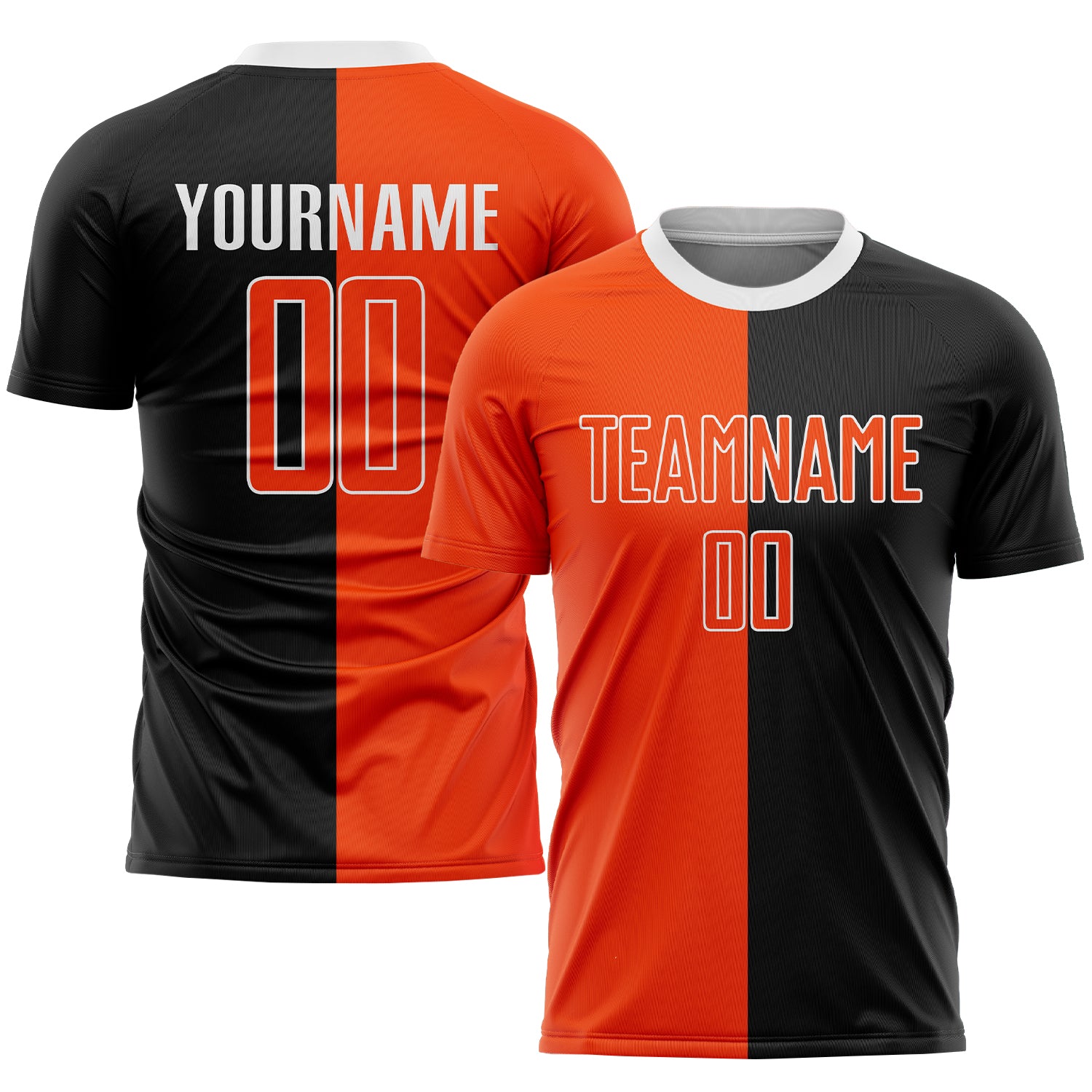 Orange Black Sublimated Custom Blank Team Hockey Jerseys | YoungSpeeds