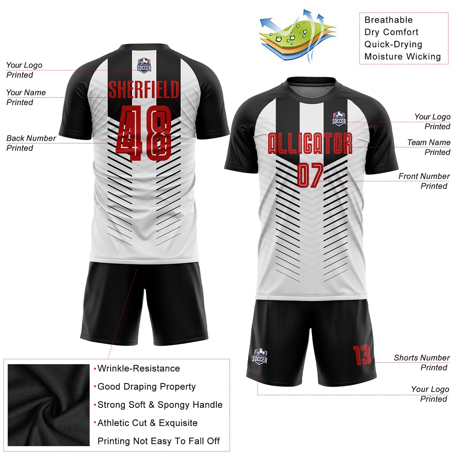 Cheap Custom Light Blue Pink-White Sublimation Soccer Uniform