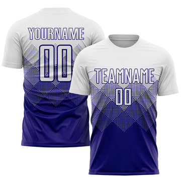 Custom Purple White Sublimation Soccer Uniform Jersey