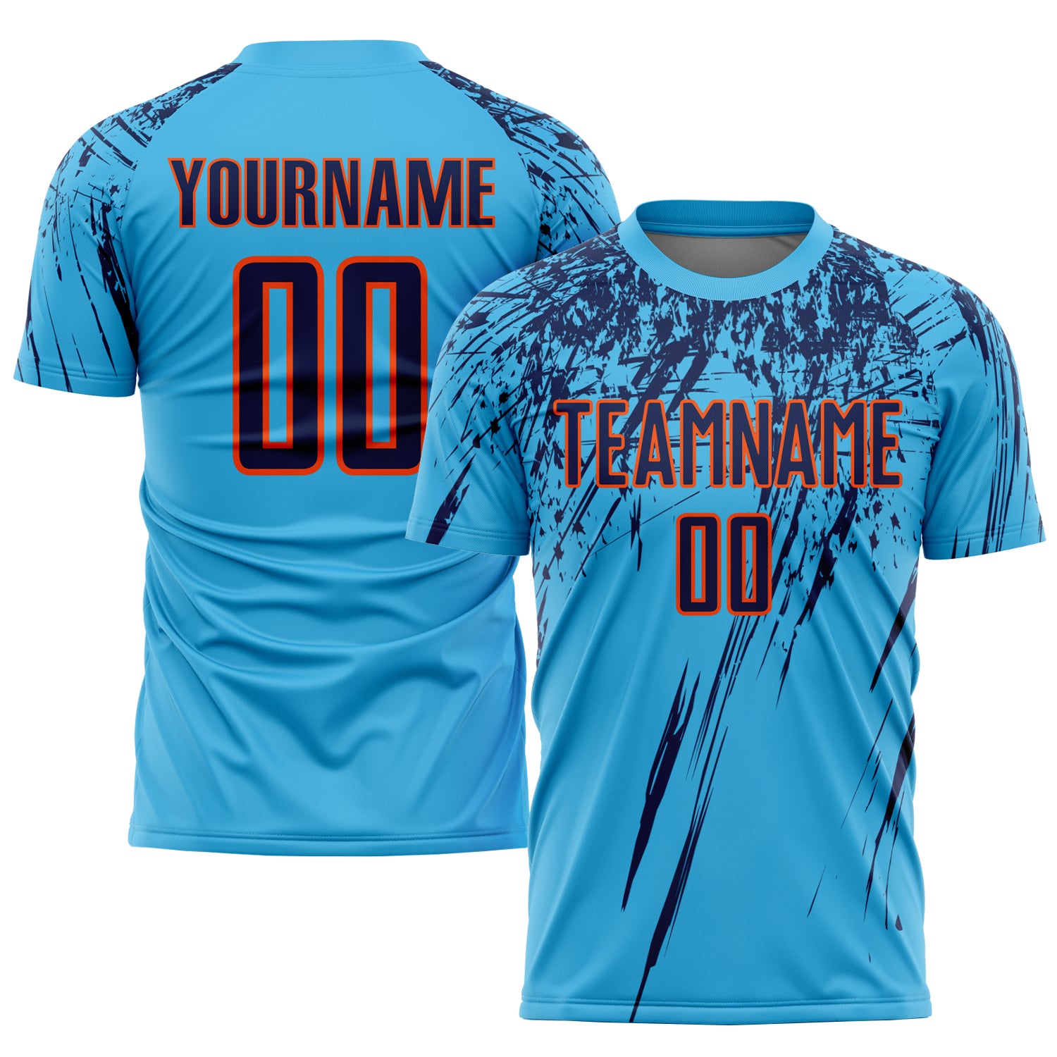 Custom Orange Crimson-Old Gold Sublimation Soccer Uniform Jersey