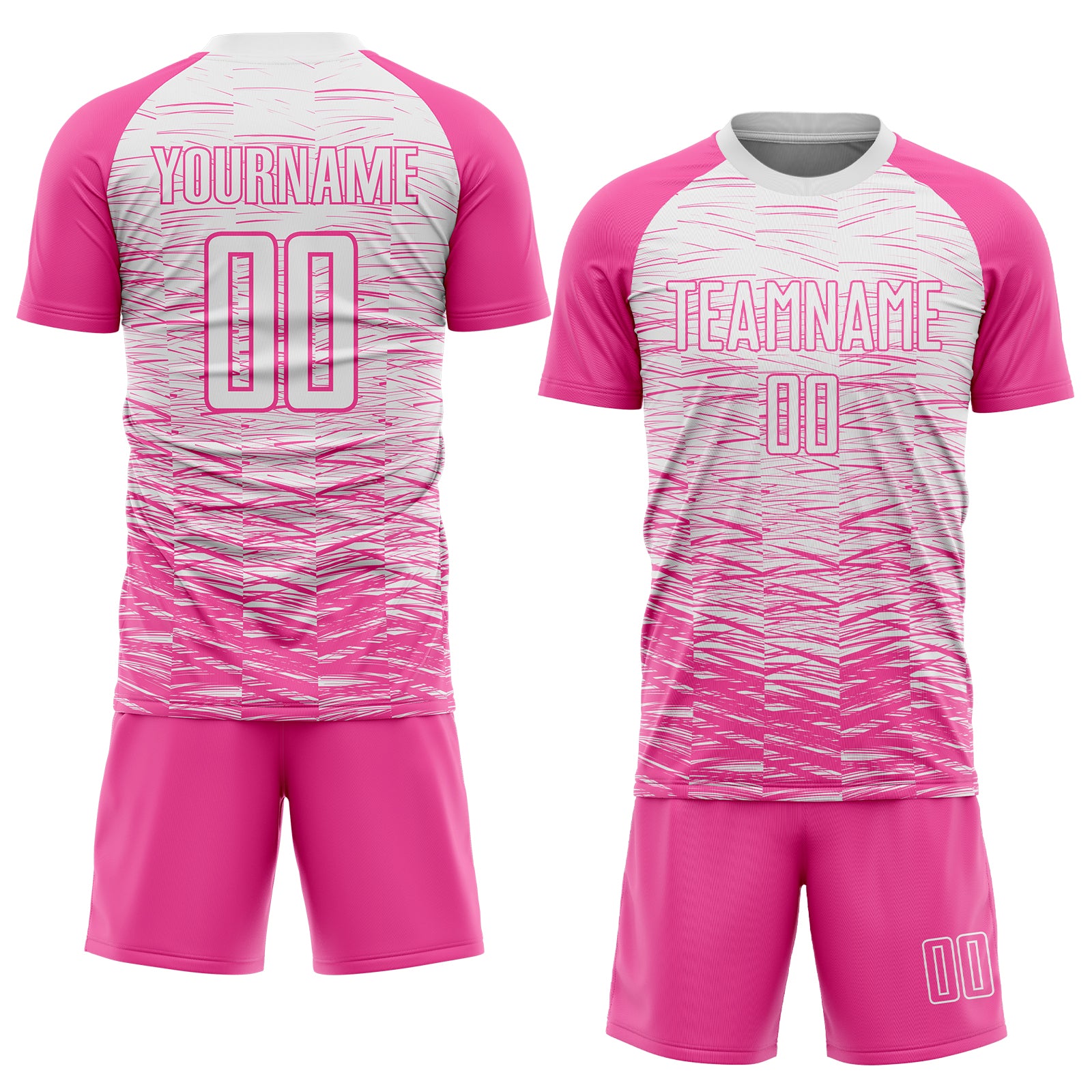 Custom Pink White Sublimation Soccer Uniform Jersey Discount