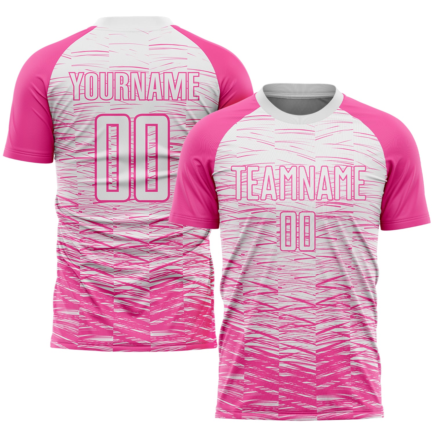 Custom Pink White Sublimation Soccer Uniform Jersey Discount