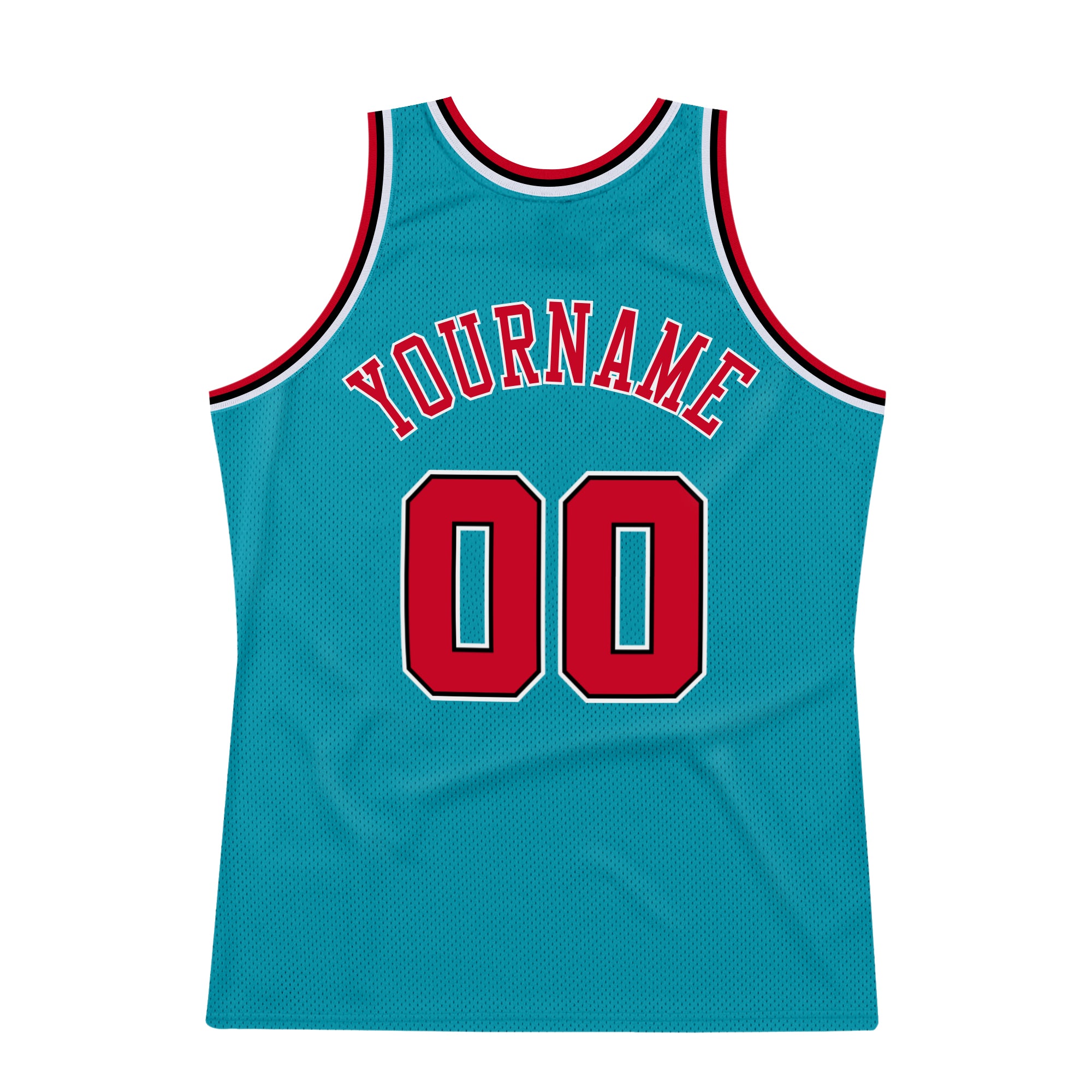 Sale Build Red Basketball Teal Rib-Knit Jersey White – CustomJerseysPro