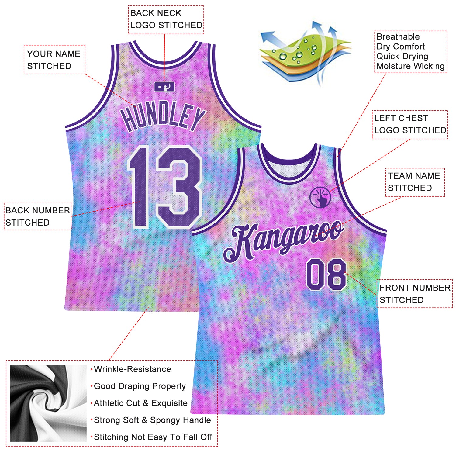 Custom Black Black Gold-Purple Authentic Throwback Basketball Jersey