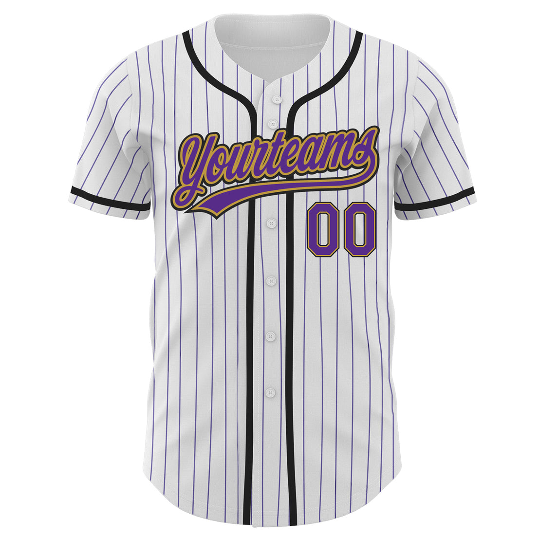 Custom Black Gray-Purple Authentic Baseball Jersey