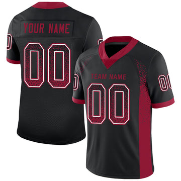 Custom Black Cardinal-White Mesh Drift Fashion Football Jersey - Jersey