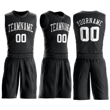 Custom Gray Black Round Neck Suit Basketball Jersey – CustomJerseysPro