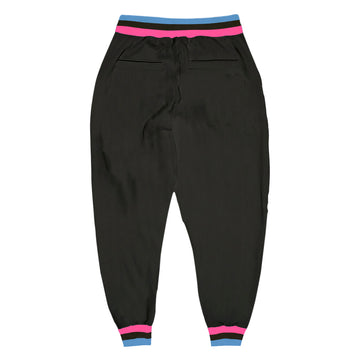 Custom Black Pink-Light Blue Sports Pants