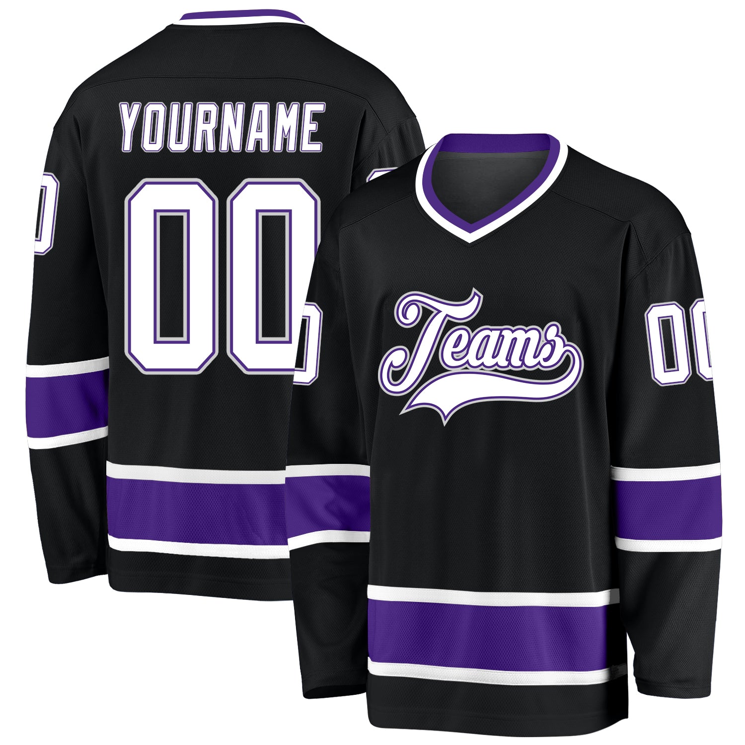 Orange Purple Tuxedo Sublimated Custom Hockey Goalie Jerseys | YoungSpeeds 2XL