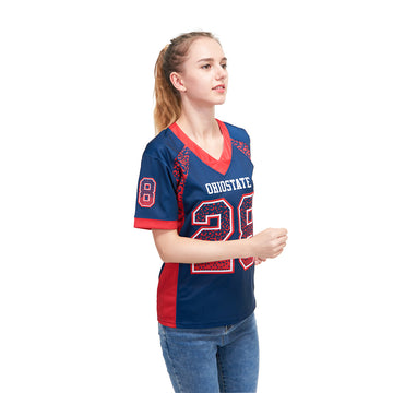 Custom Royal Red-White Mesh Drift Fashion Football Jersey - Jersey