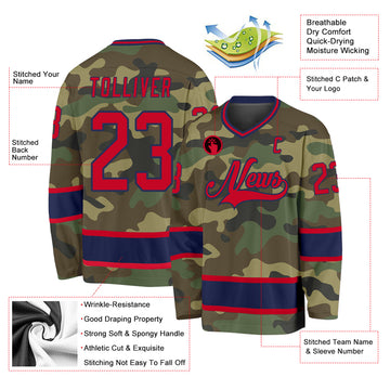  Custom Hockey Jersey with Camouflage Hockey Hoodie