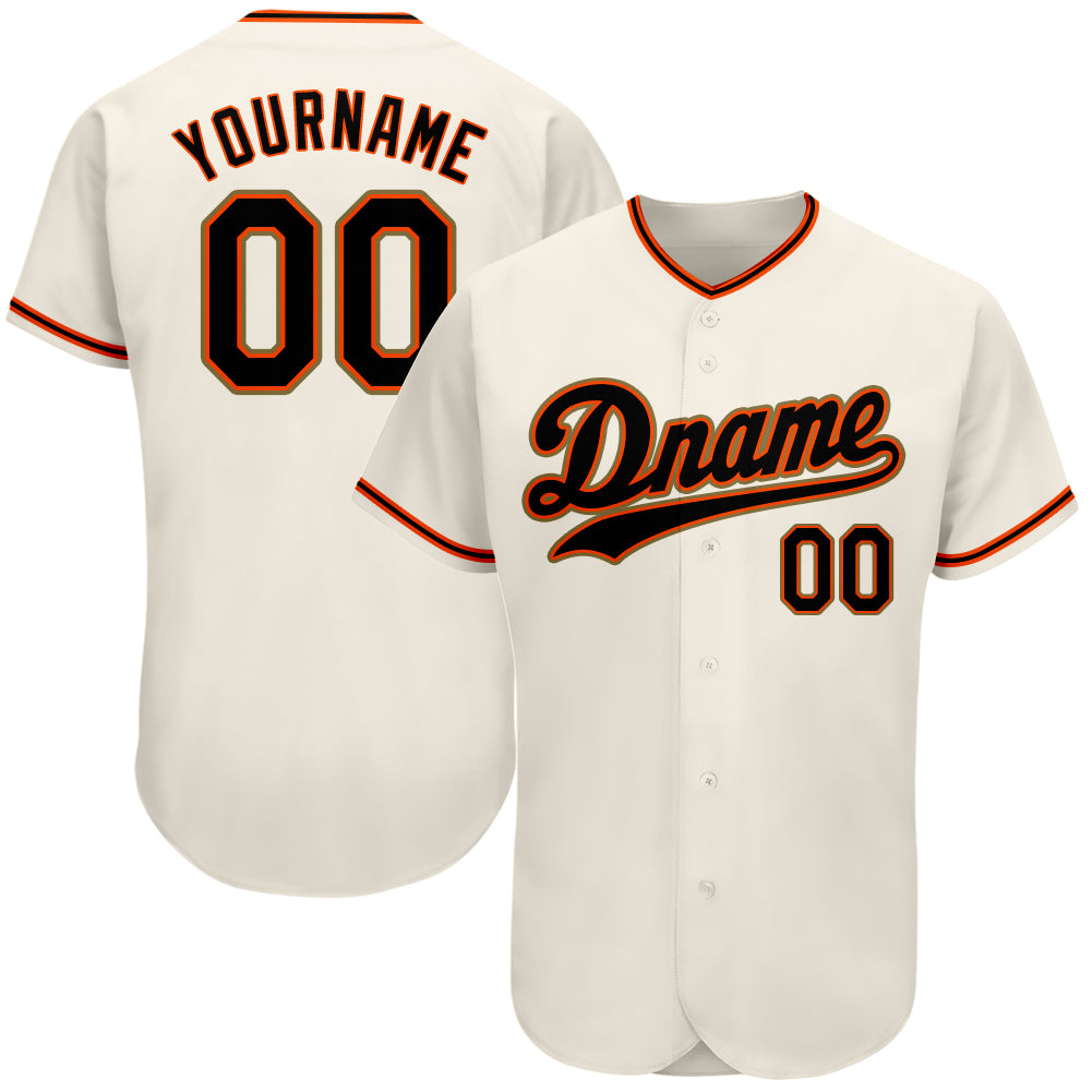 black and orange baseball tee