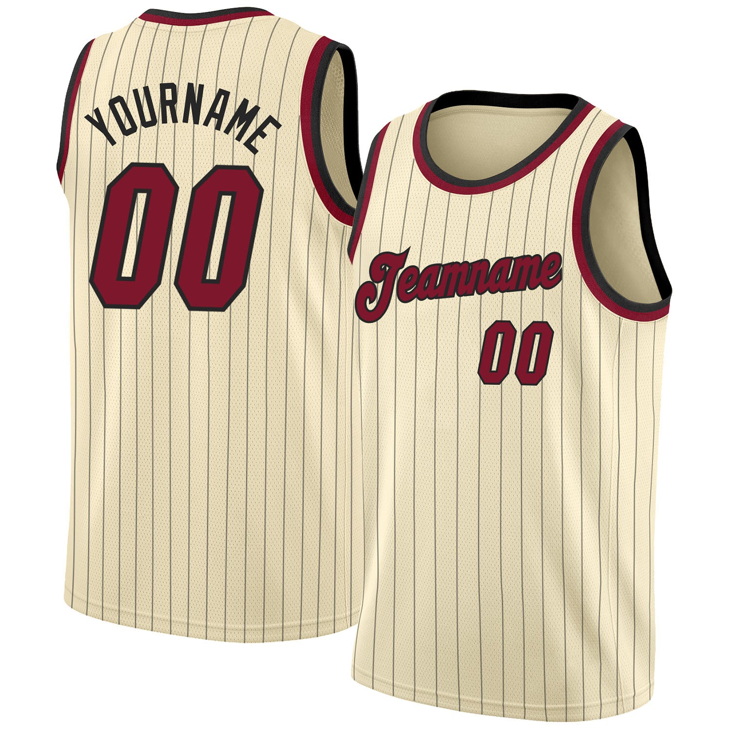 Custom Maroon Black-White Authentic Throwback Basketball Jersey Discount