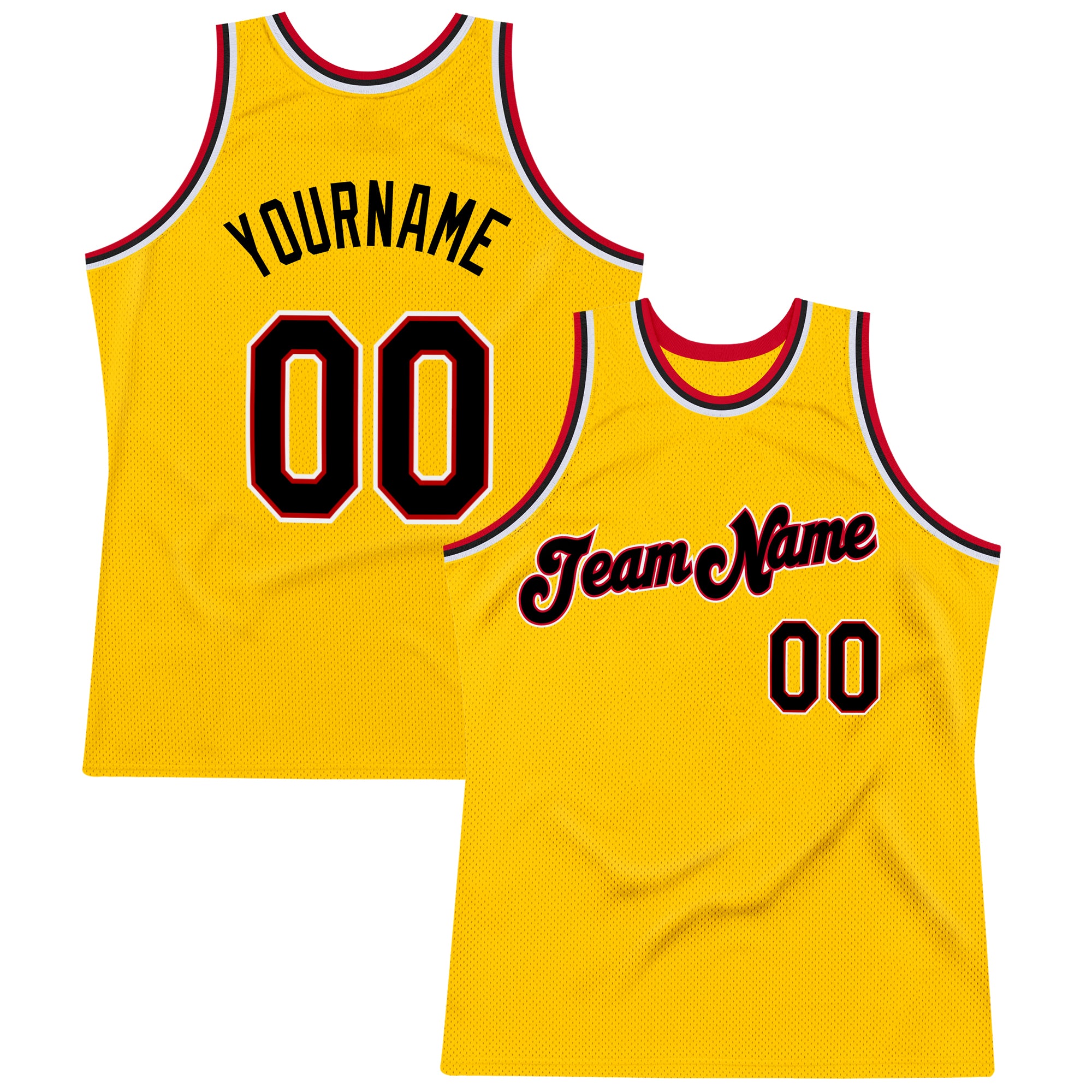Sale Build White Basketball Authentic Red Throwback Jersey Gold
