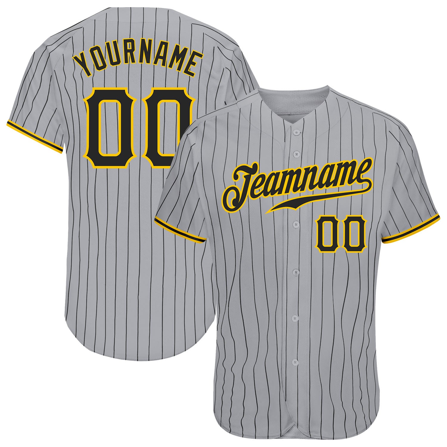 Custom Gray Kelly Green-Old Gold Authentic Baseball Jersey Discount