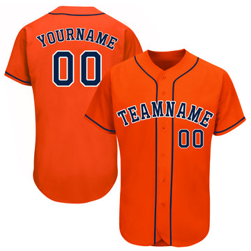 Custom Orange Navy-White Baseball Jersey - Jersey