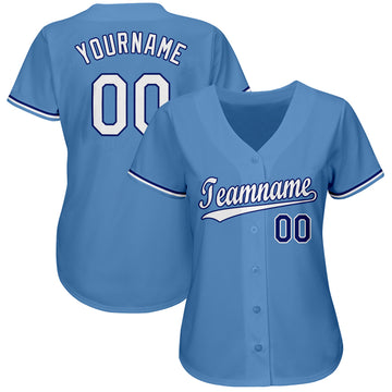 Custom Light Blue White-Royal Baseball Jersey - Jersey