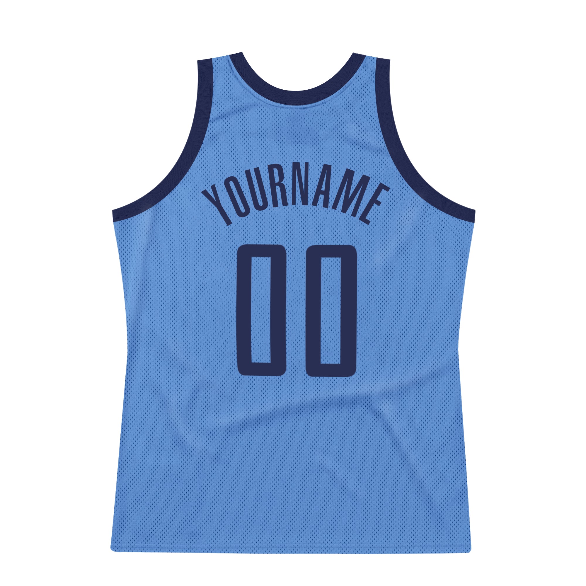 Custom Name & Number Blue White-Navy Throwback Basketball Jersey