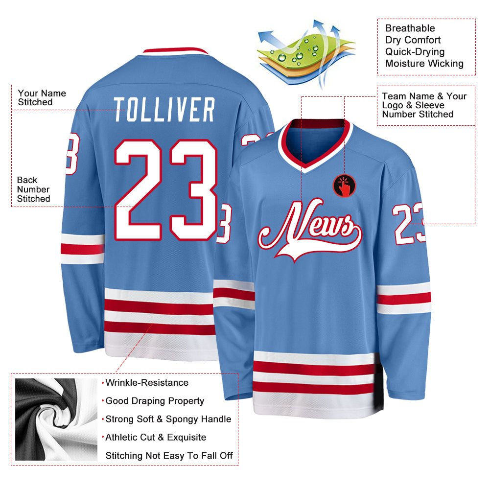 Cheap Custom Navy White-Red Hockey Jersey Free Shipping – CustomJerseysPro