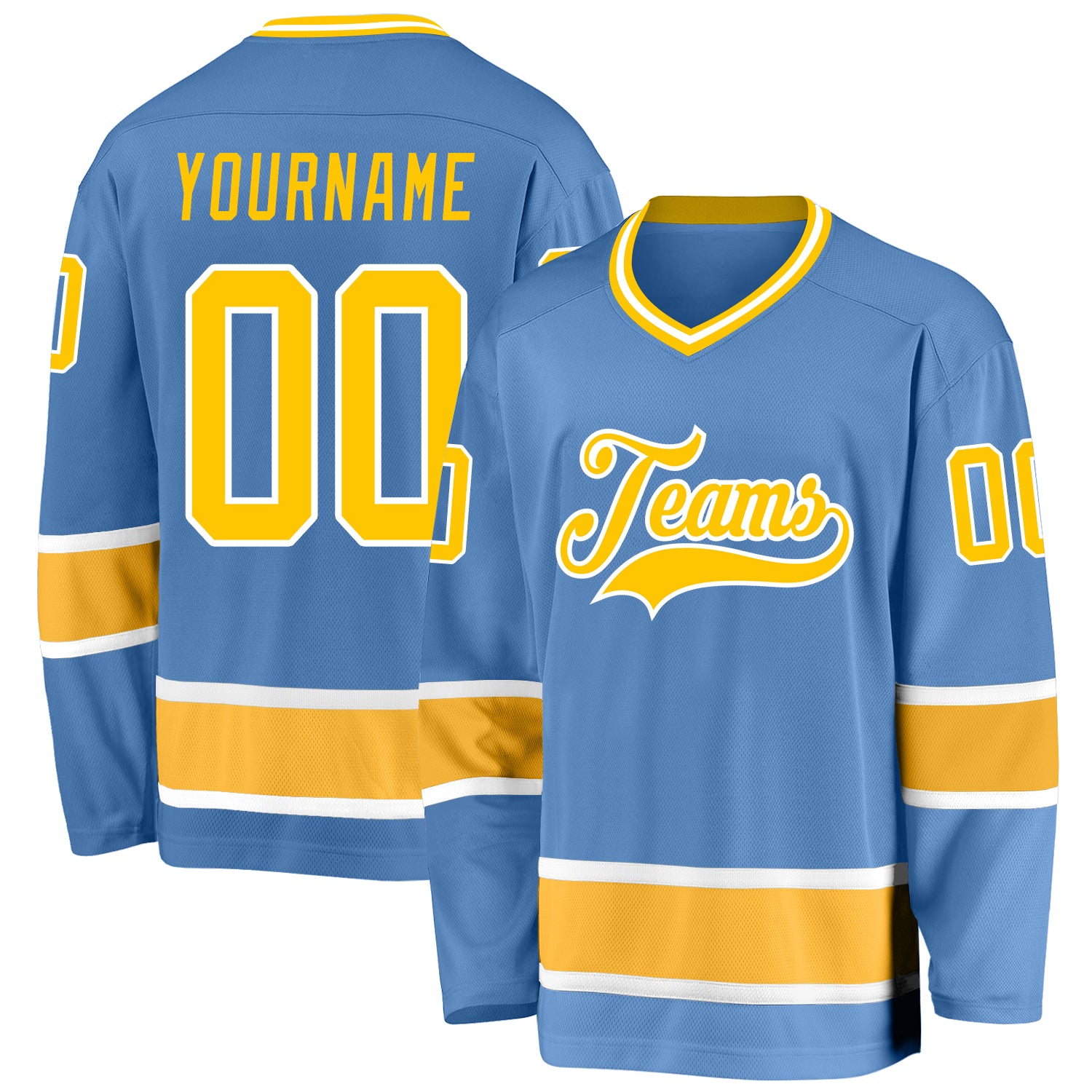  Pullonsy Royal Blue Custom Ice Hockey Jersey for Men Women  Youth S-8XL Practice Stitched Name & Numbers,Golden Edition : Sports &  Outdoors