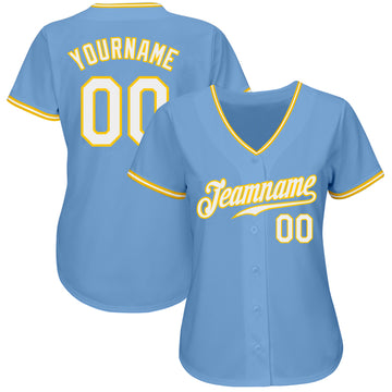 Custom Powder Blue Baseball Jerseys Women's Men's Youth – Balises