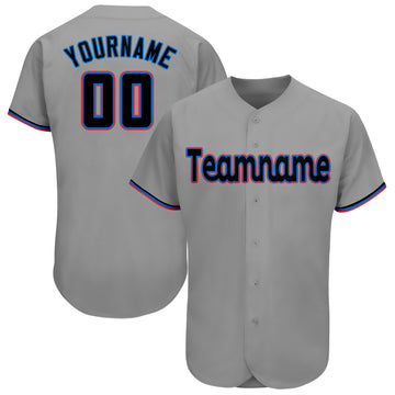 Custom Gray Black-Orange Baseball Jersey - Jersey