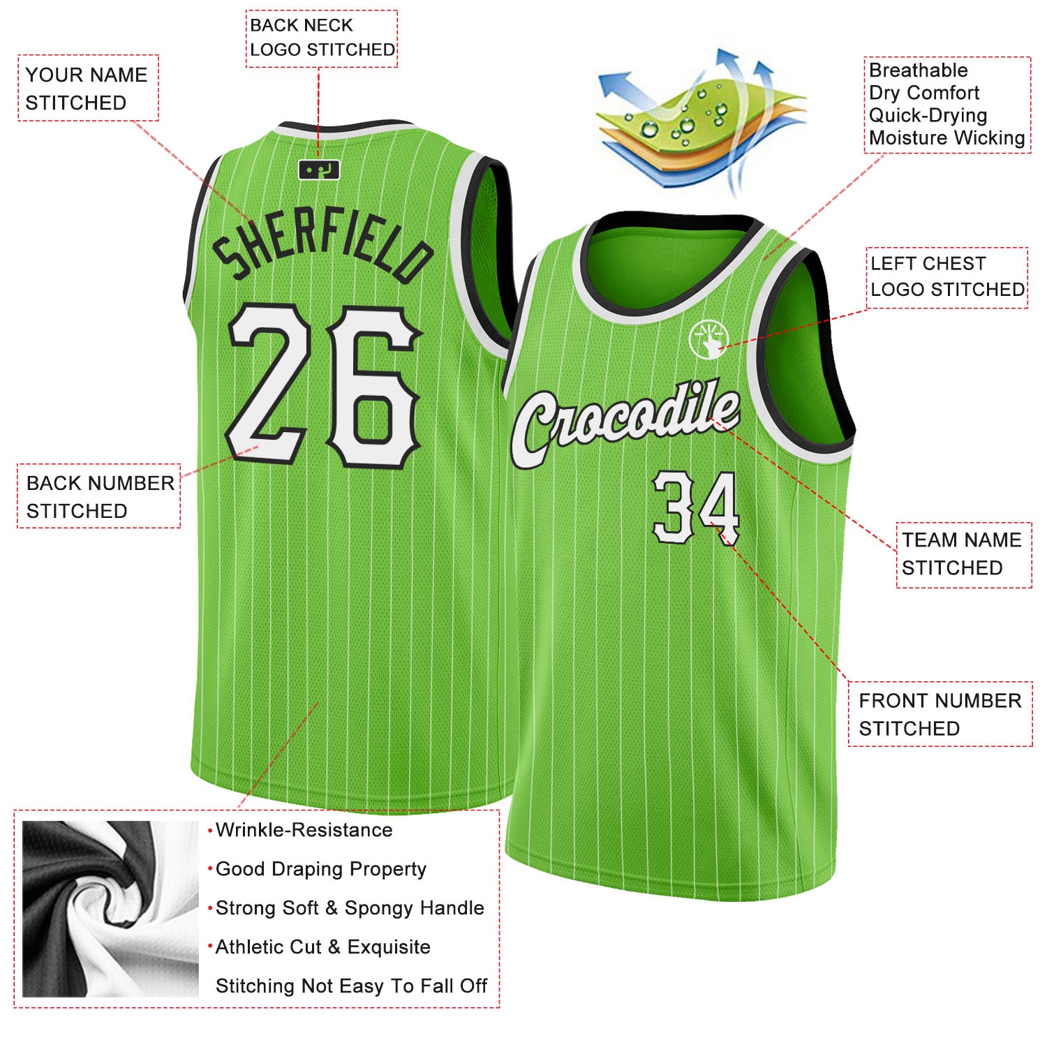 Custom Neon Green Basketball Jerseys Women's Men's Youth – CustomJerseysPro