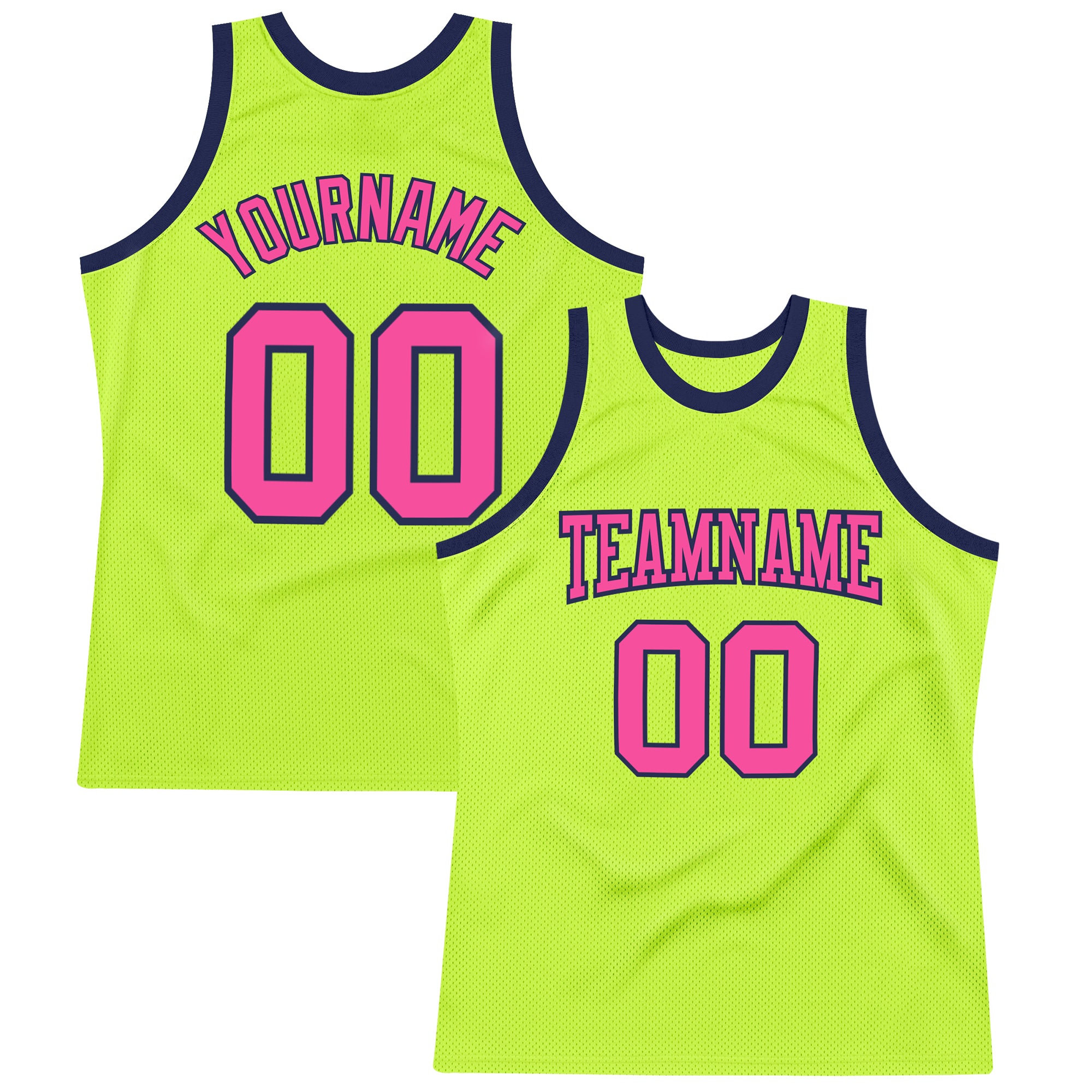 Custom Neon Green Pink-Light Blue Authentic Basketball Jersey Discount