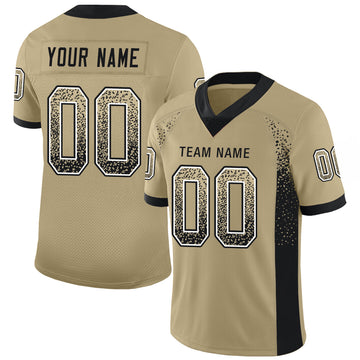 Custom Vegas Gold Black-White Mesh Drift Fashion Football Jersey - Jersey