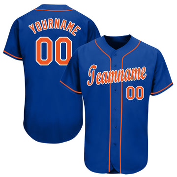 Custom Royal Orange-White Baseball Jersey - Jersey