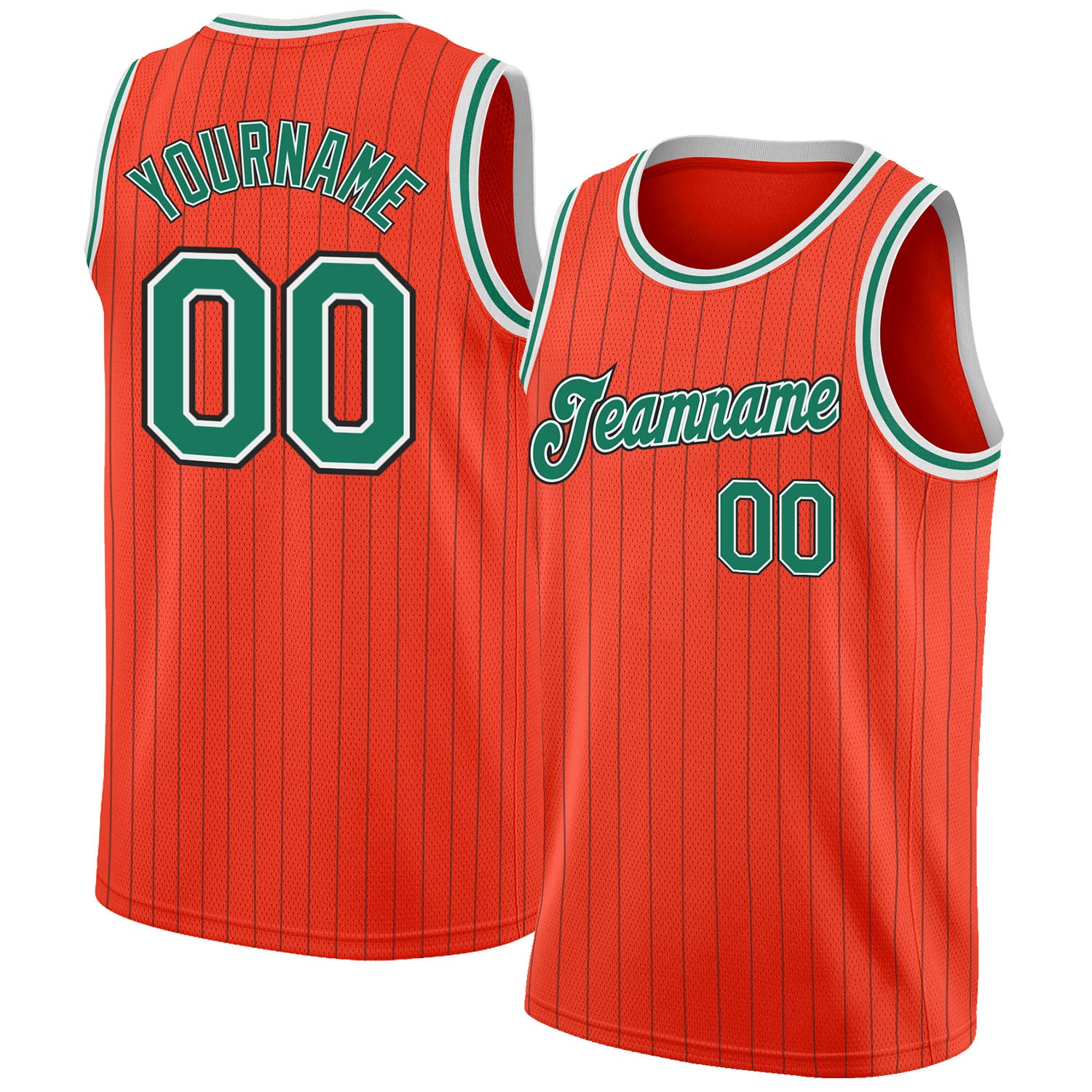 red and green basketball jersey
