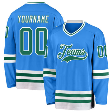 Custom Green Hockey Jerseys, Hockey Uniforms For Your Team