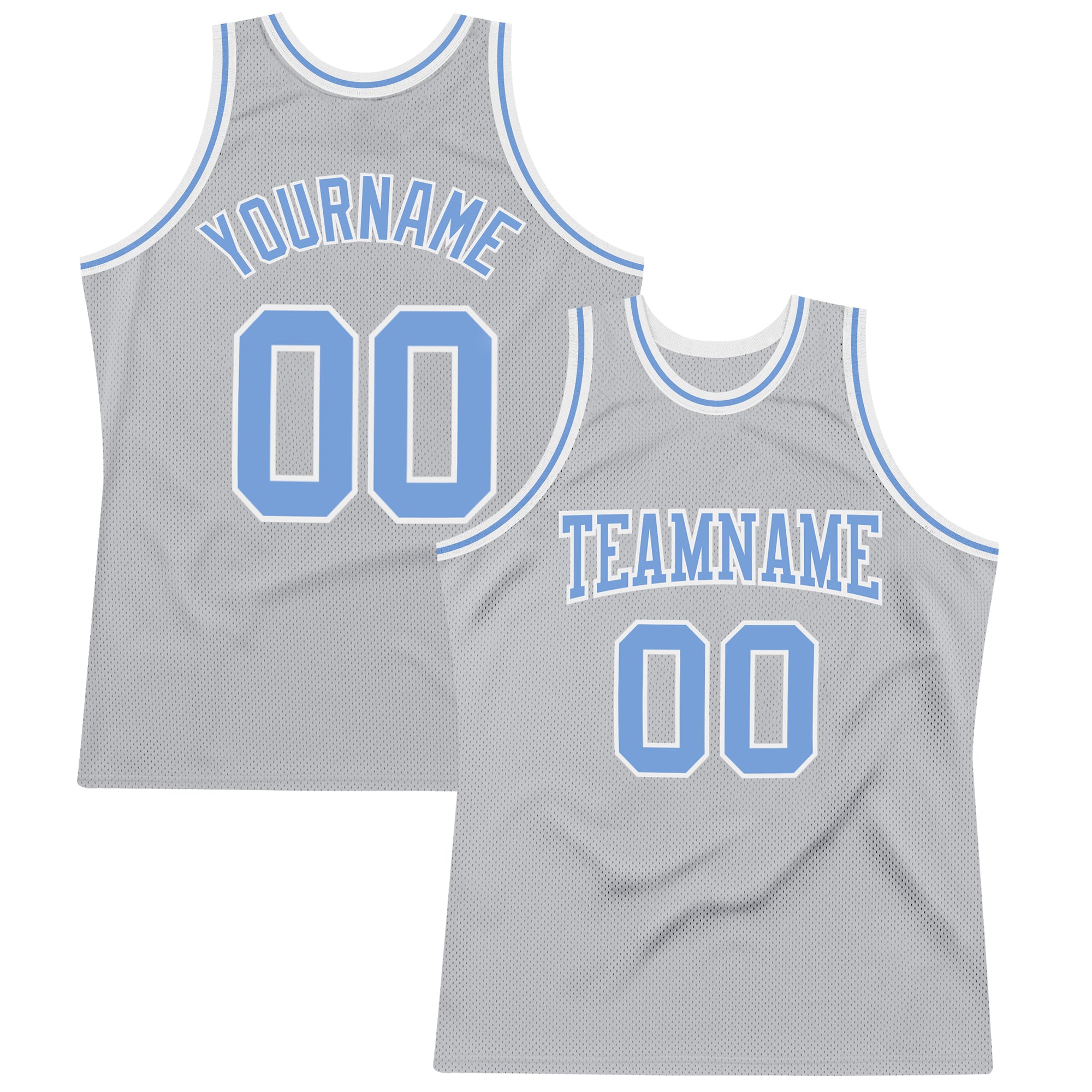 Custom Light Blue White-Red Authentic Fade Fashion Basketball Jersey  Discount