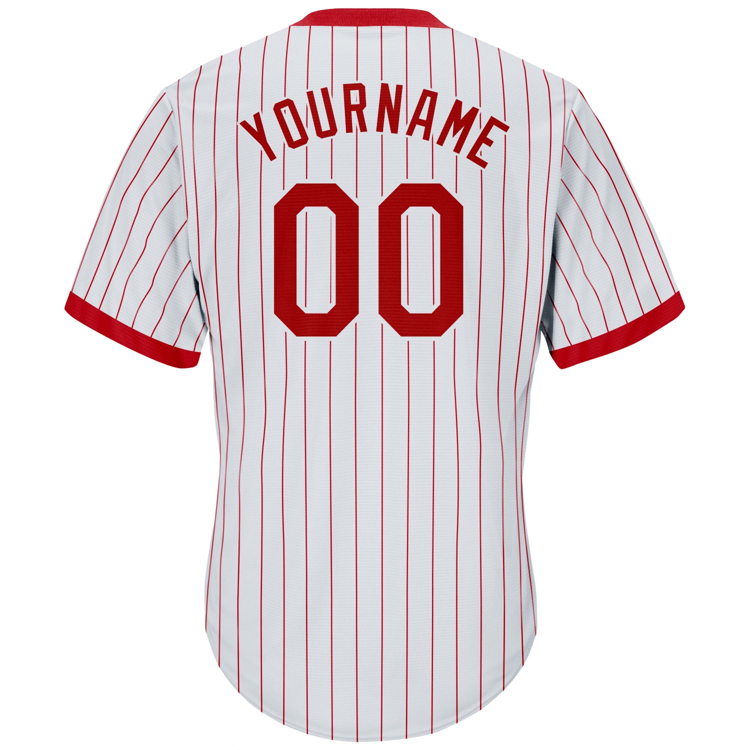 Premium Vector  White and red baseball jersey with a stripe on