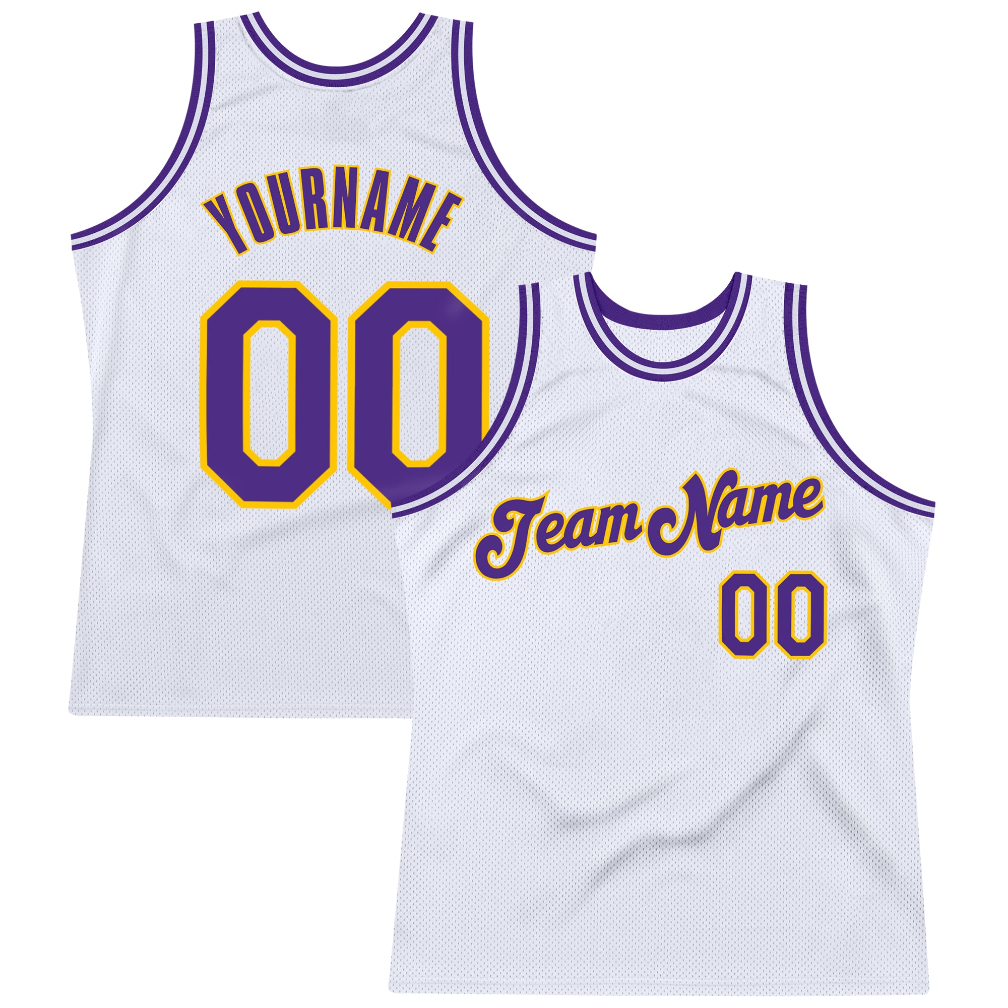 Custom Black White-Purple Authentic Fade Fashion Basketball Jersey