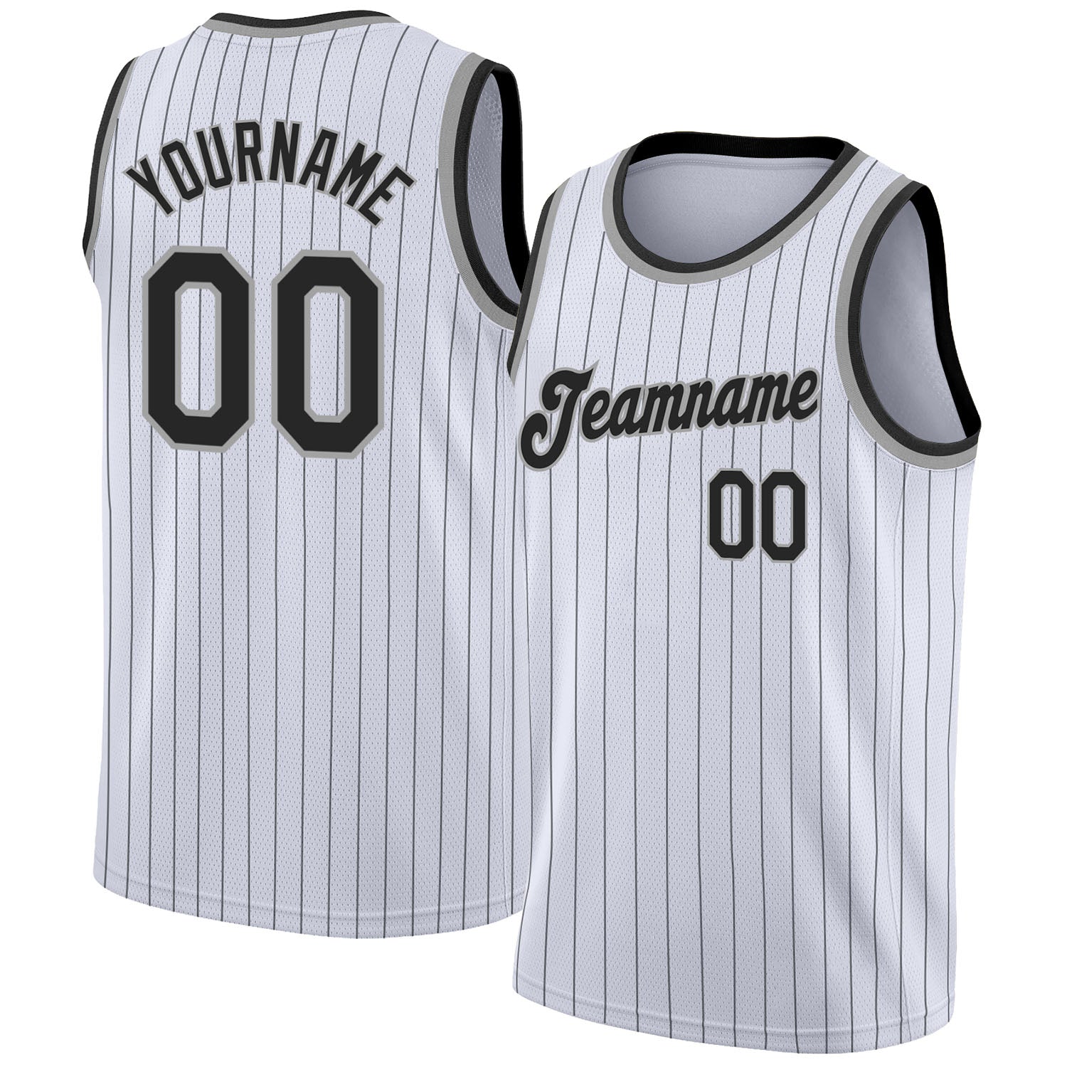 Custom Black Black-Gray Authentic Fade Fashion Basketball Jersey